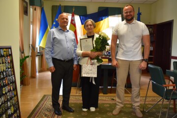 Міський голова Ігор Поліщук привітав з ювілеєм Ларису Соколовську