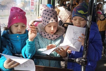 Економічна екскурсія на тролейбусі для дошкільнят