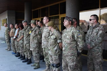 Лучани проводжали у зону бойових дій бійців батальйону територіальної оборони "Айдар"