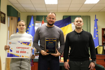 Міський голова Ігор Поліщук привітав бронзову призерку Чемпіонатів Європи та світу з вільної боротьби Ірину Борисюк