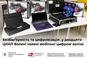 Безбар’єрність та цифровізація: у двадцяти ЦНАП Волині наявні мобільні цифрові валізи