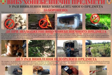 Алгоритм дій у випадку виявлення вибухонебезпечних предметів! 