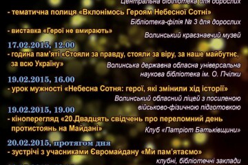 У закладах культури тематичні заходи до Революції гідності