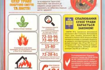 Спалювання листя - небезпека для здоров'я людини та велика шкода довкіллю! 