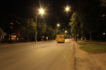 На проспекті Молоді встановлено 43 сучасні світлодіодні ліхтарі