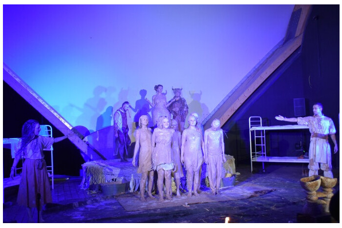 A street performance of the theater "HaRmYdEr" "#LUTSKO. The spirit of the city." was presented at the Festival of Legends in the city of Lublin