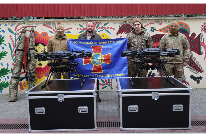 Луцька громада передала волинському підрозділу Нацгвардії України два дрони “Вампір”