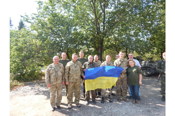 Делегація з Луцька на чолі з міським головою Миколою Романюком відвідала лучан та волинян, які служать в зоні АТО