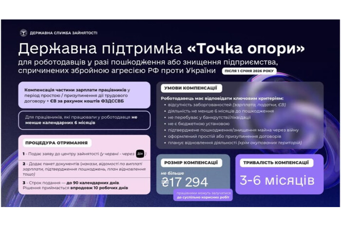 Державна підтримка &laquo;Точка опори&raquo;