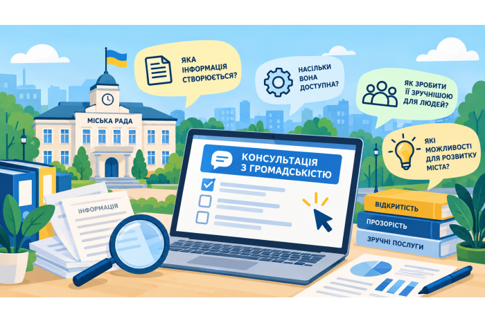 Яка інформація міської ради важлива для вас? Долучайтеся до публічної консультації!