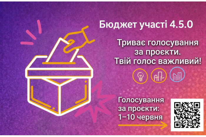 Стартувало голосування за проєкти конкурсу &laquo;Бюджет участі&raquo;!